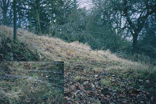 Zugang unter dem Zaun hindurch